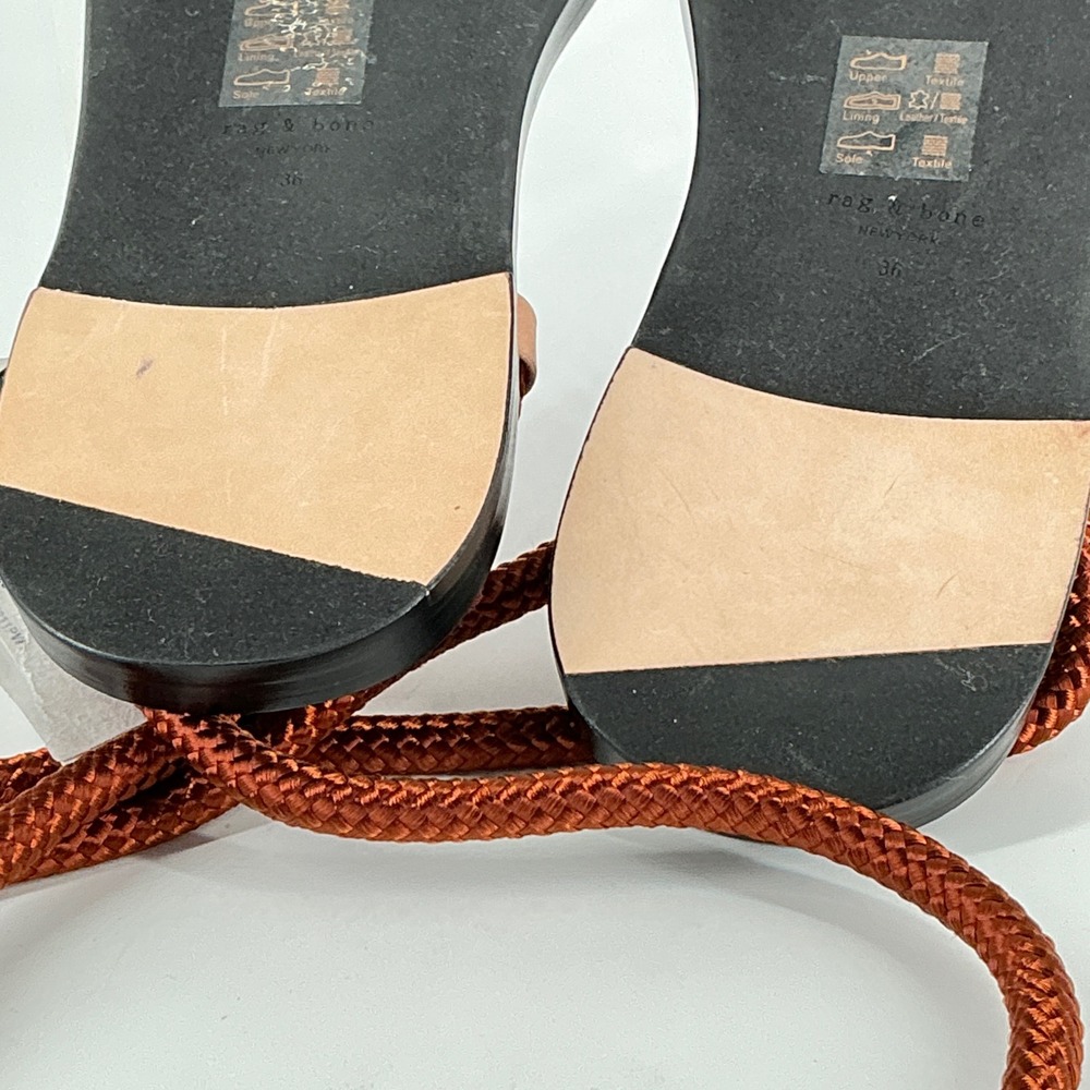 Rag & Bone Size 36 US 6 Henna Brown Lace Up Gladiator Sandals NEW Infinity $375 - Picture 11 of 14